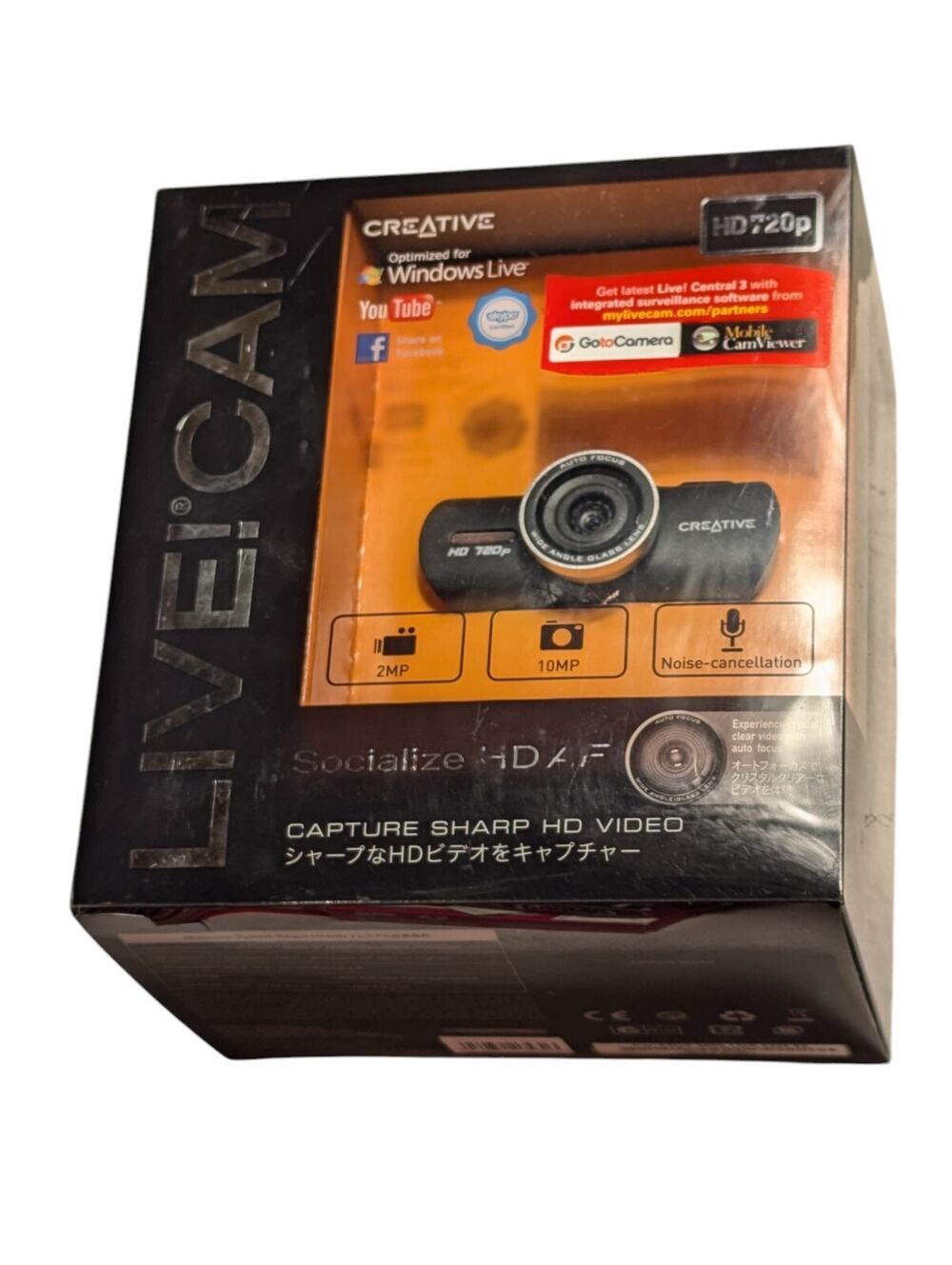 NEW Creative Live! Cam Socialize HD AF Web Cam - 720p VF0690 Factory Sealed
